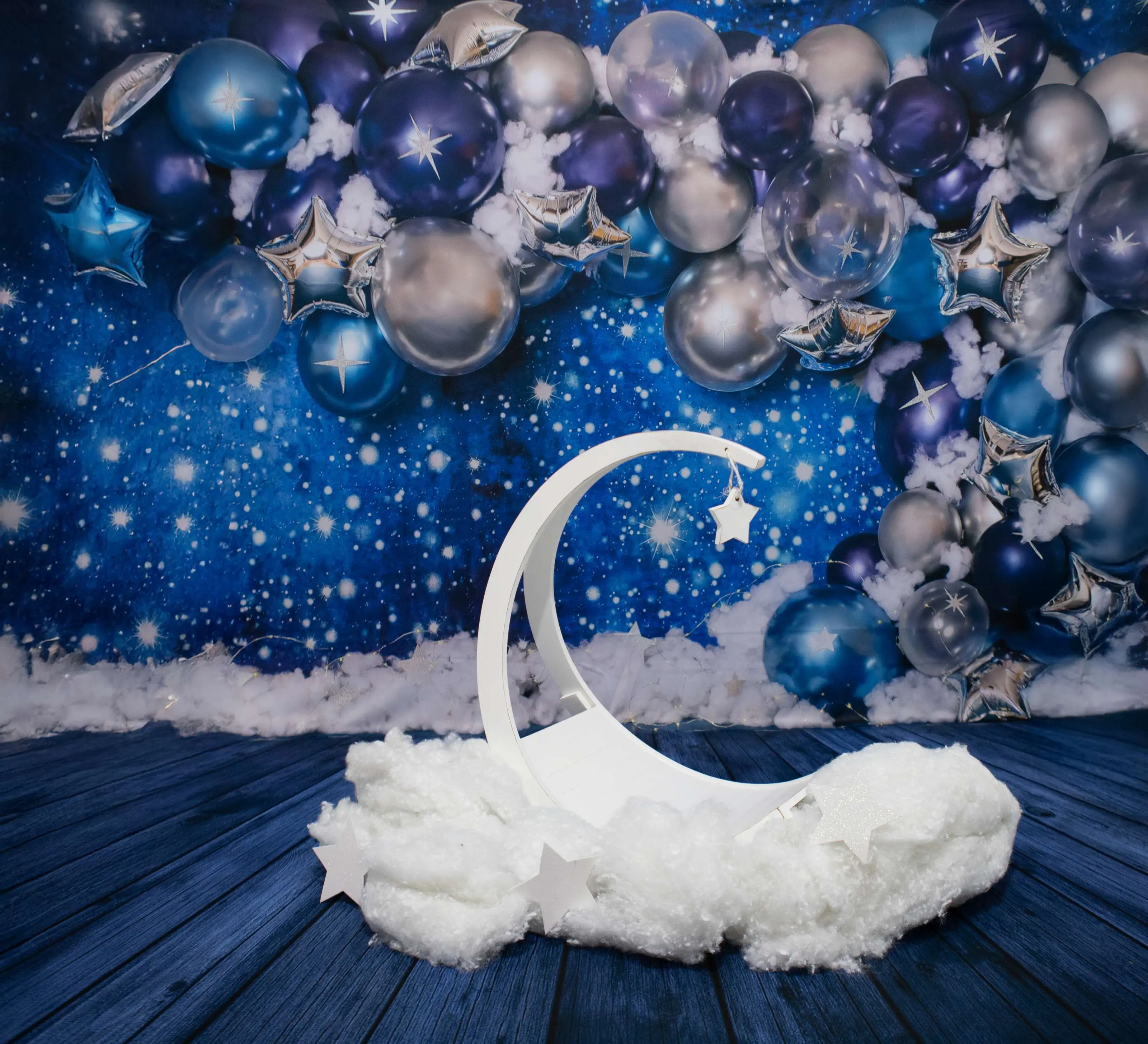 Cenário Balão Azul com Estrelas