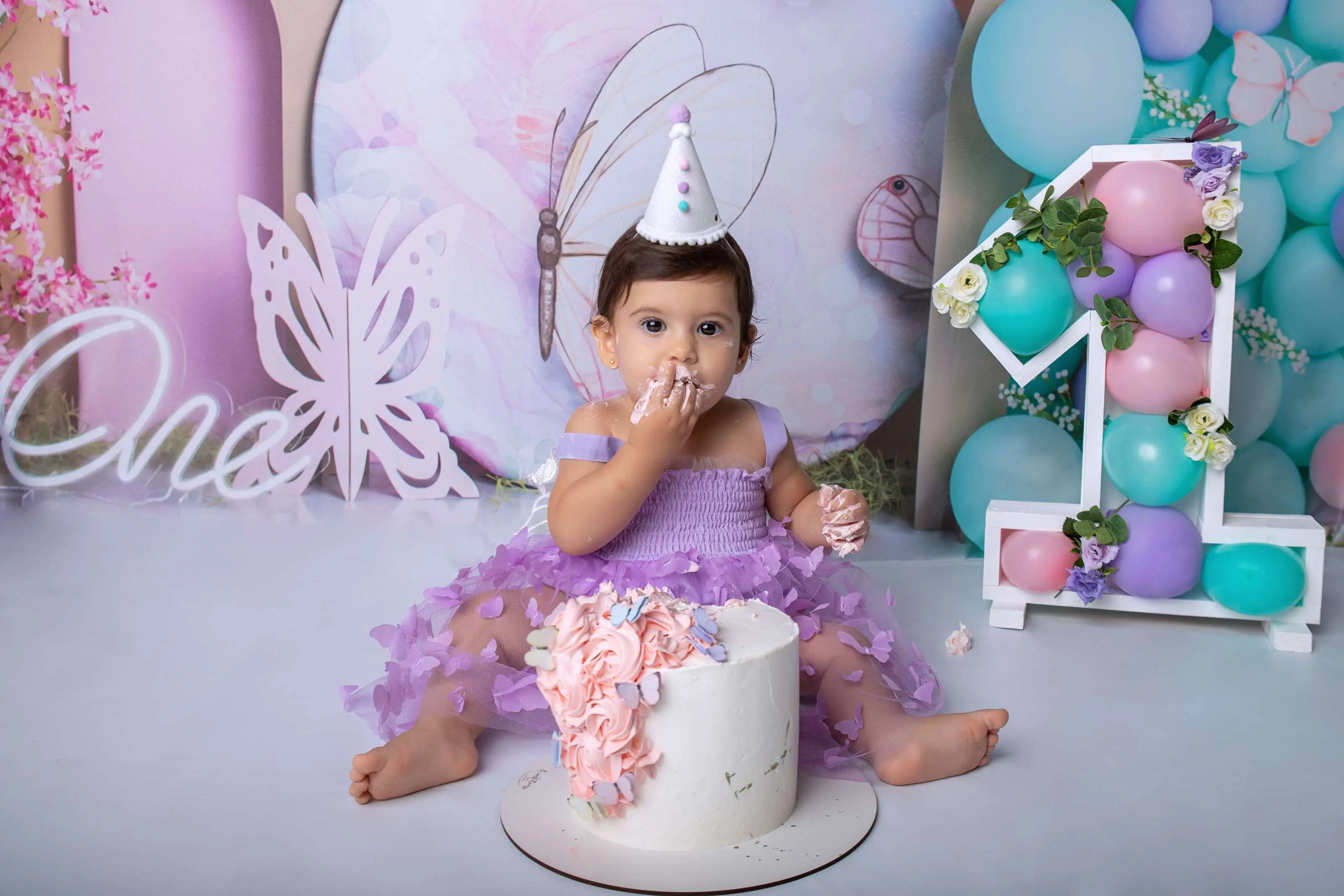 Cenário Smash the Cake Borboletas 1