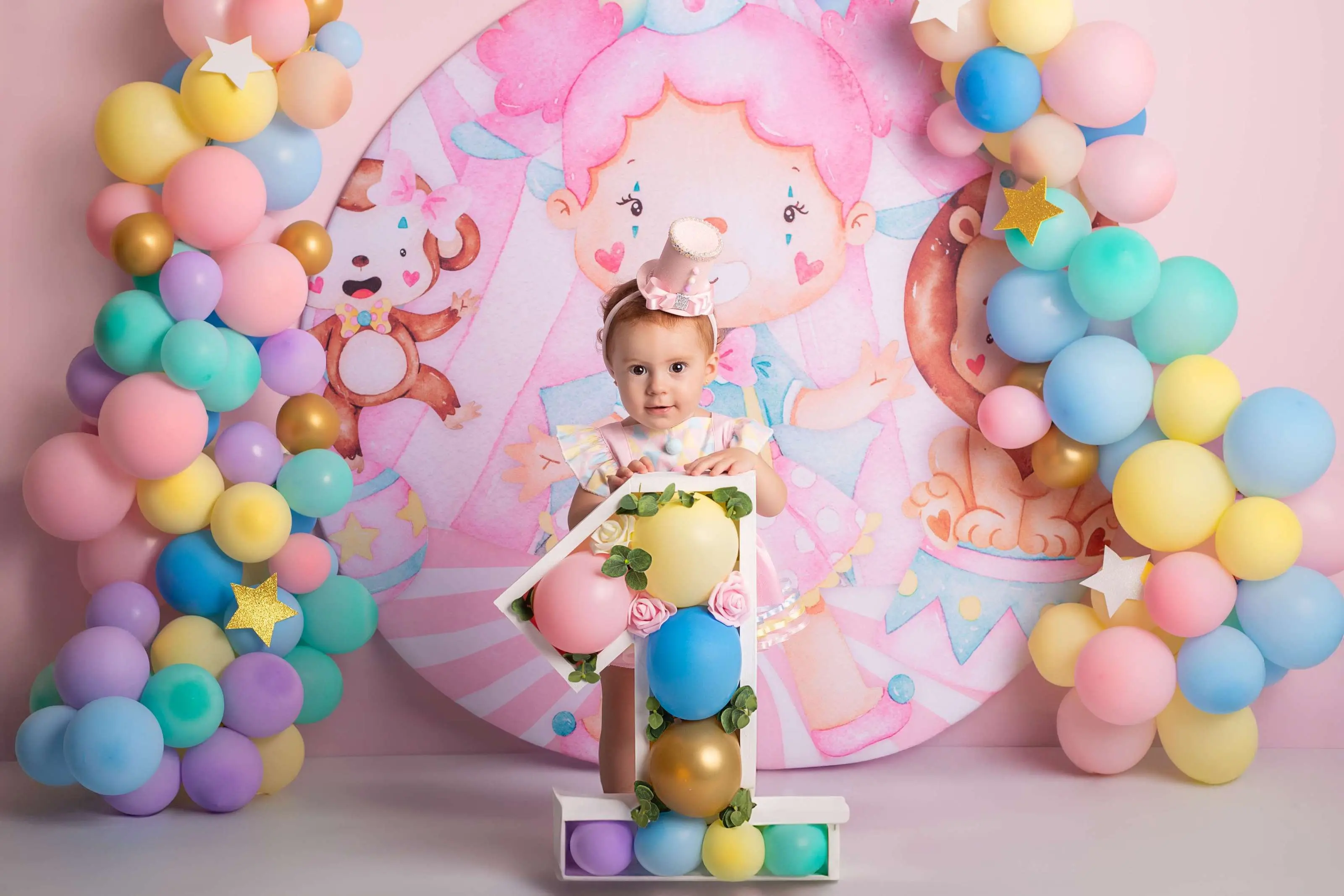 Cenário Smash the Cake Circo Rosa