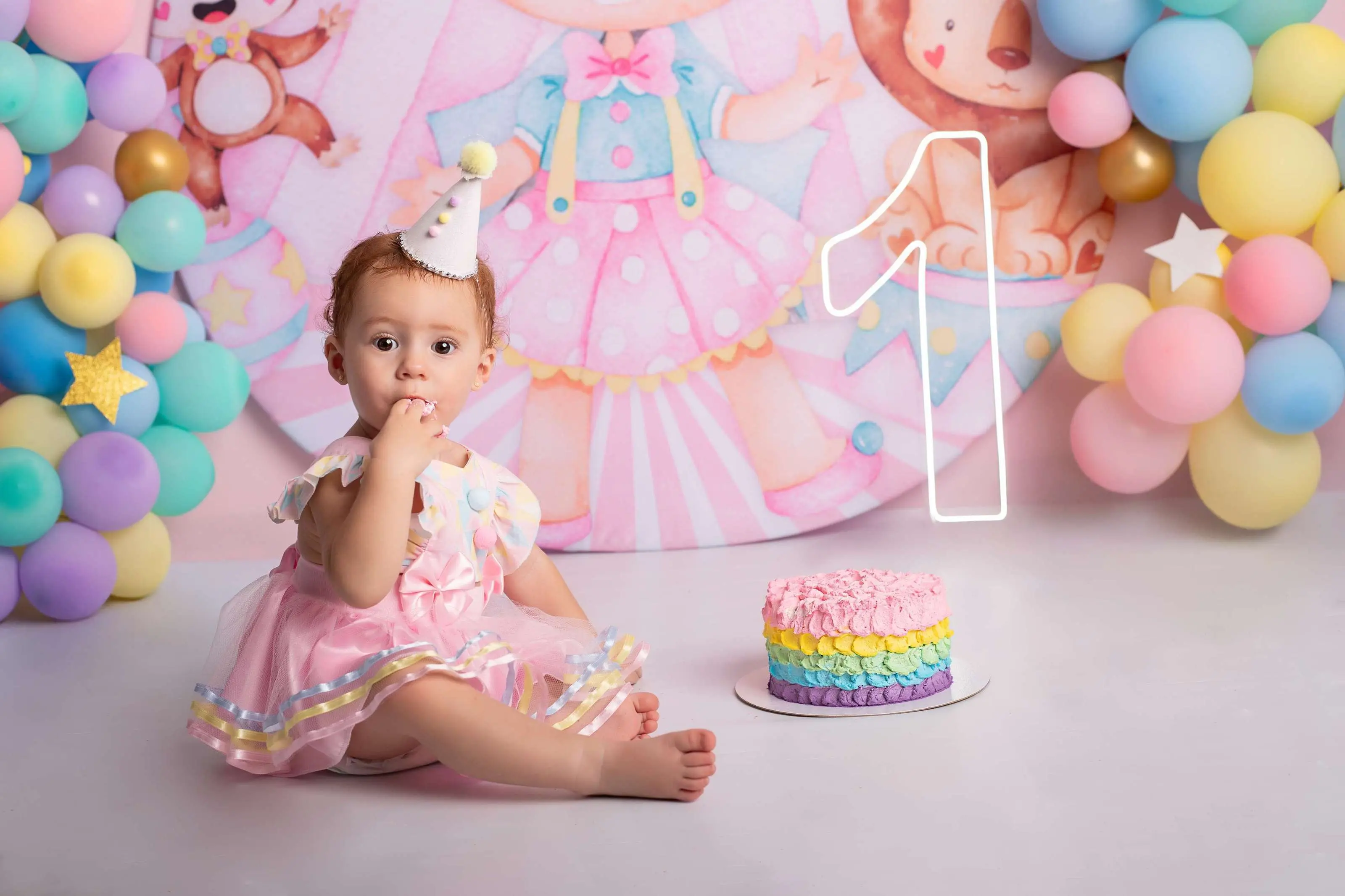 Cenário Smash the Cake Circo Rosa