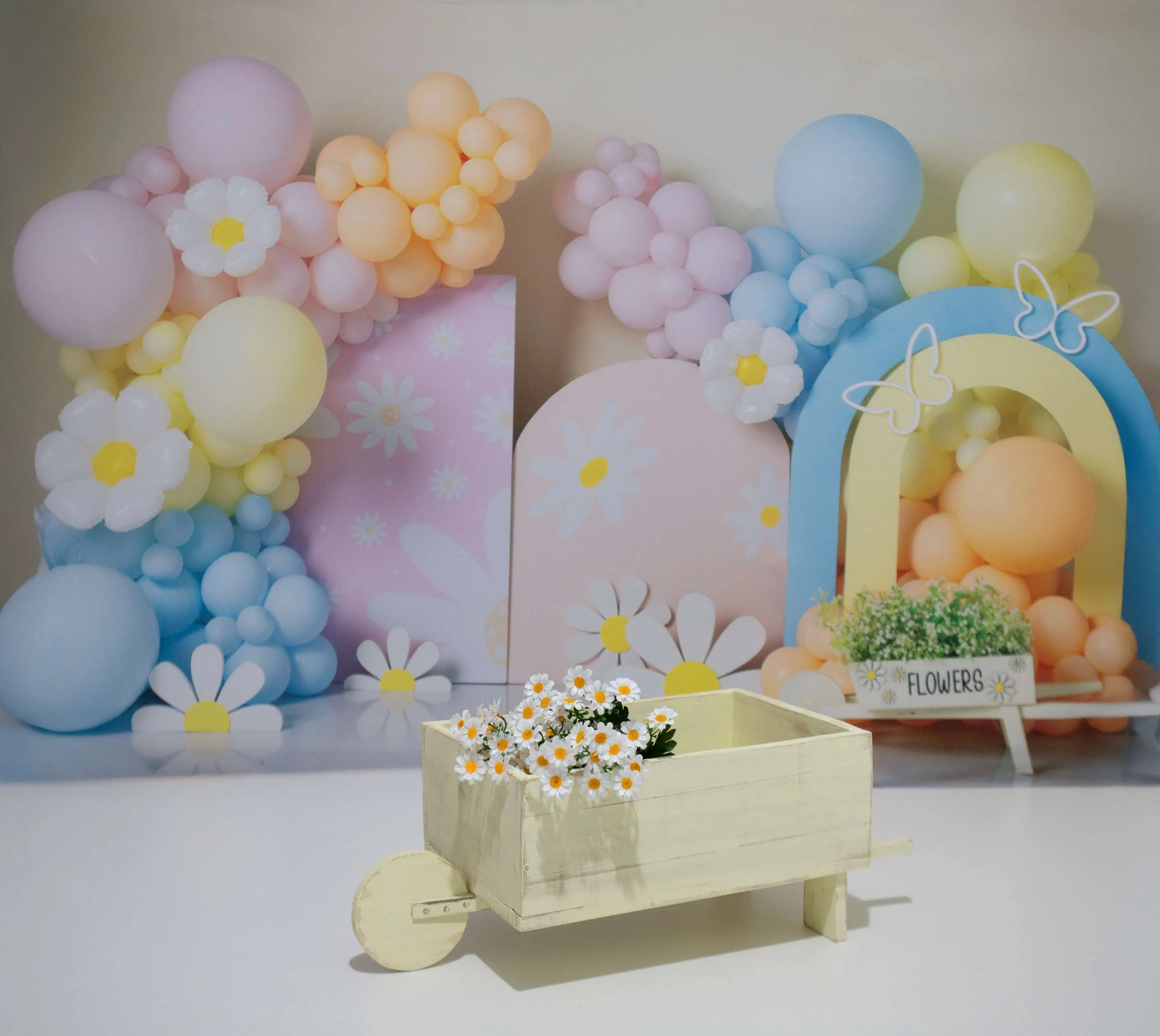 Cenário Margaridas com Balões 2