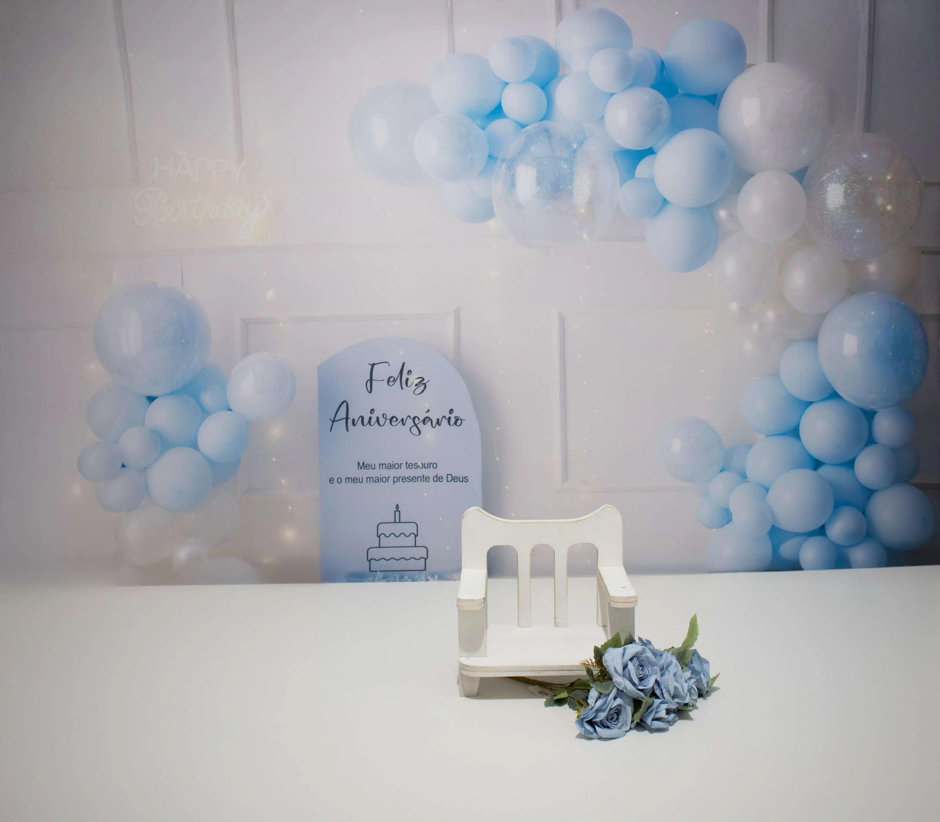 Cenário Smash the Cake Clean Azul