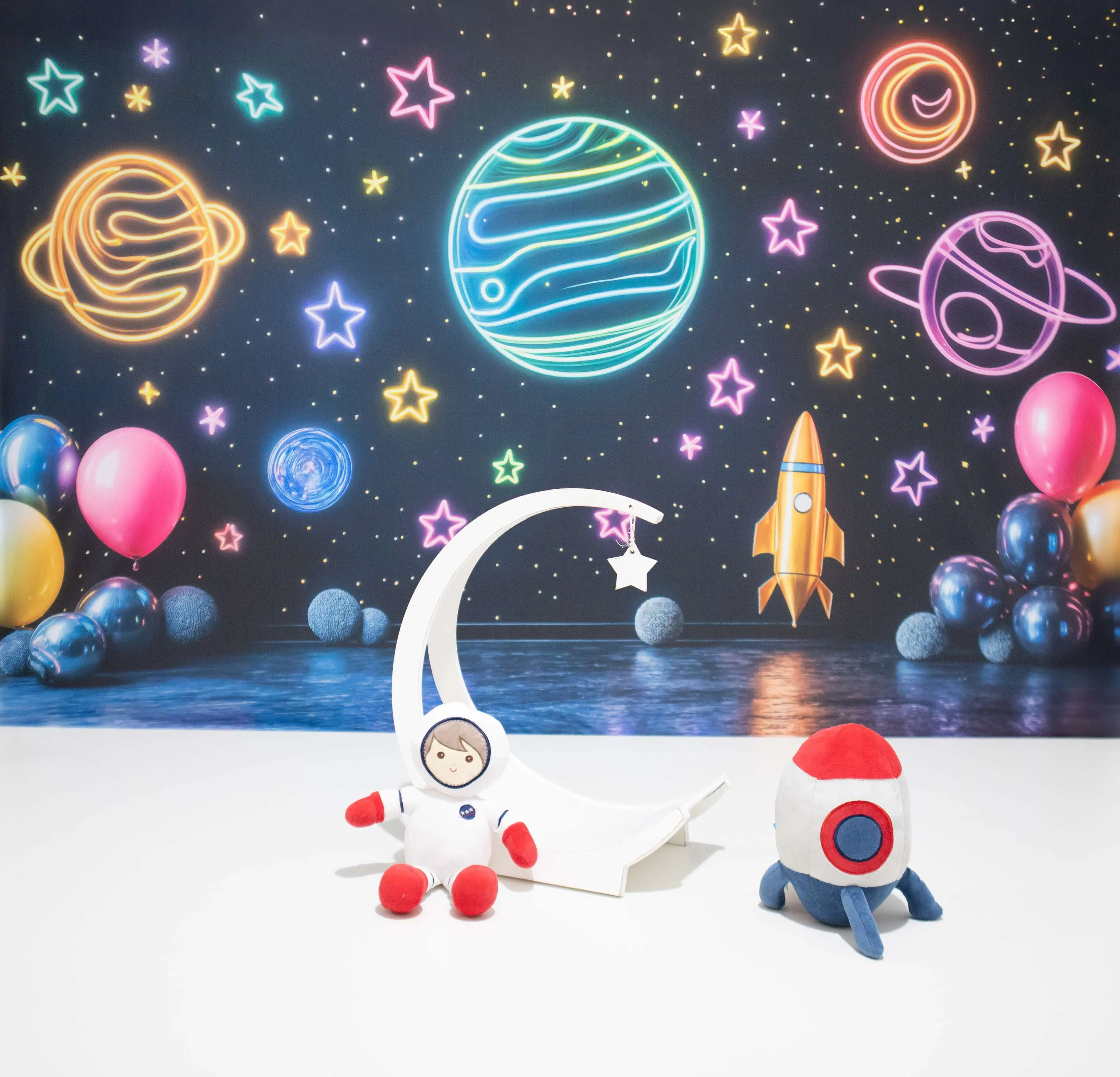 Cenário Astronauta Neon