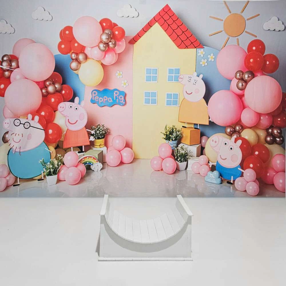 Cenário Peppa Pig Balões
