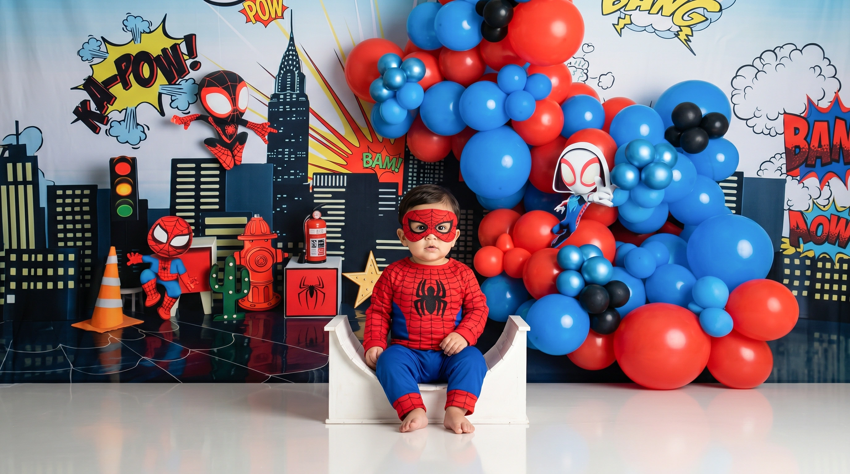 Cenário Homem-Aranha Balões
